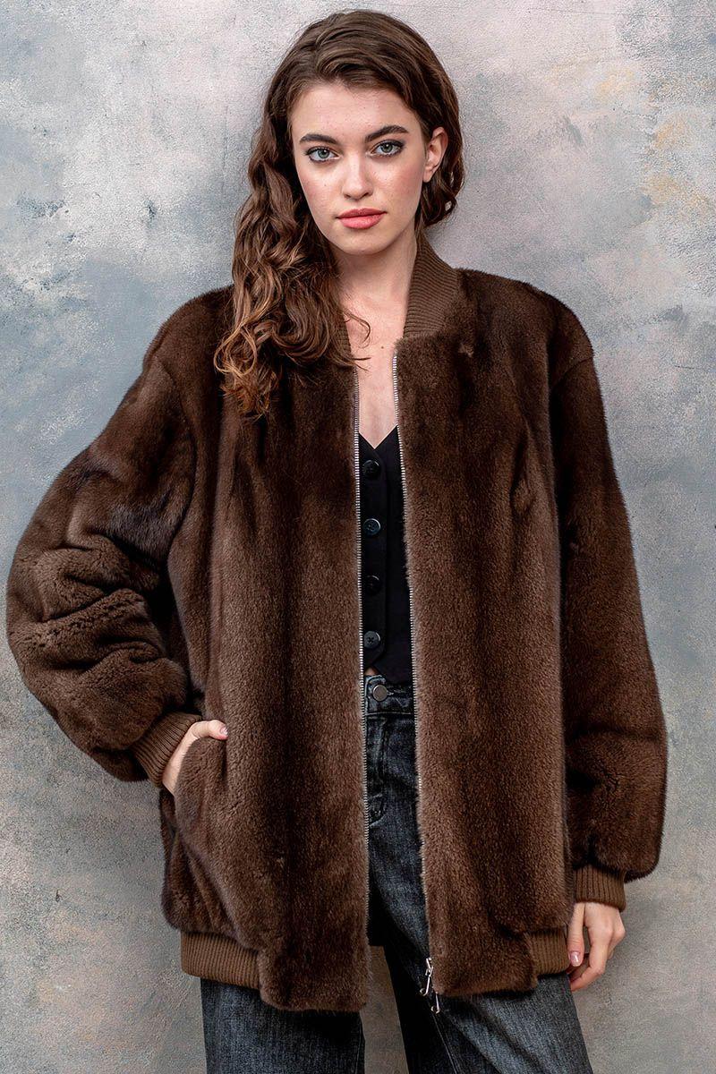 Норковый бомбер фото