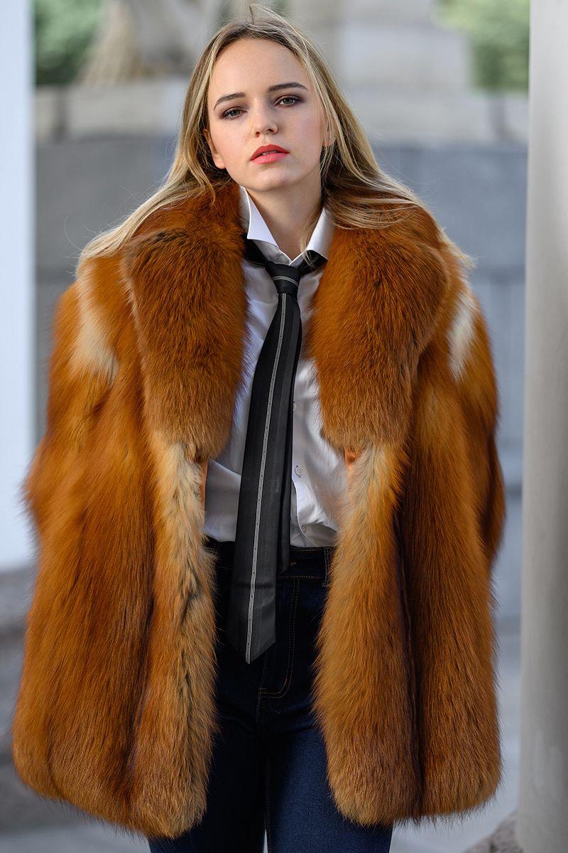 Шуба из лисы фото