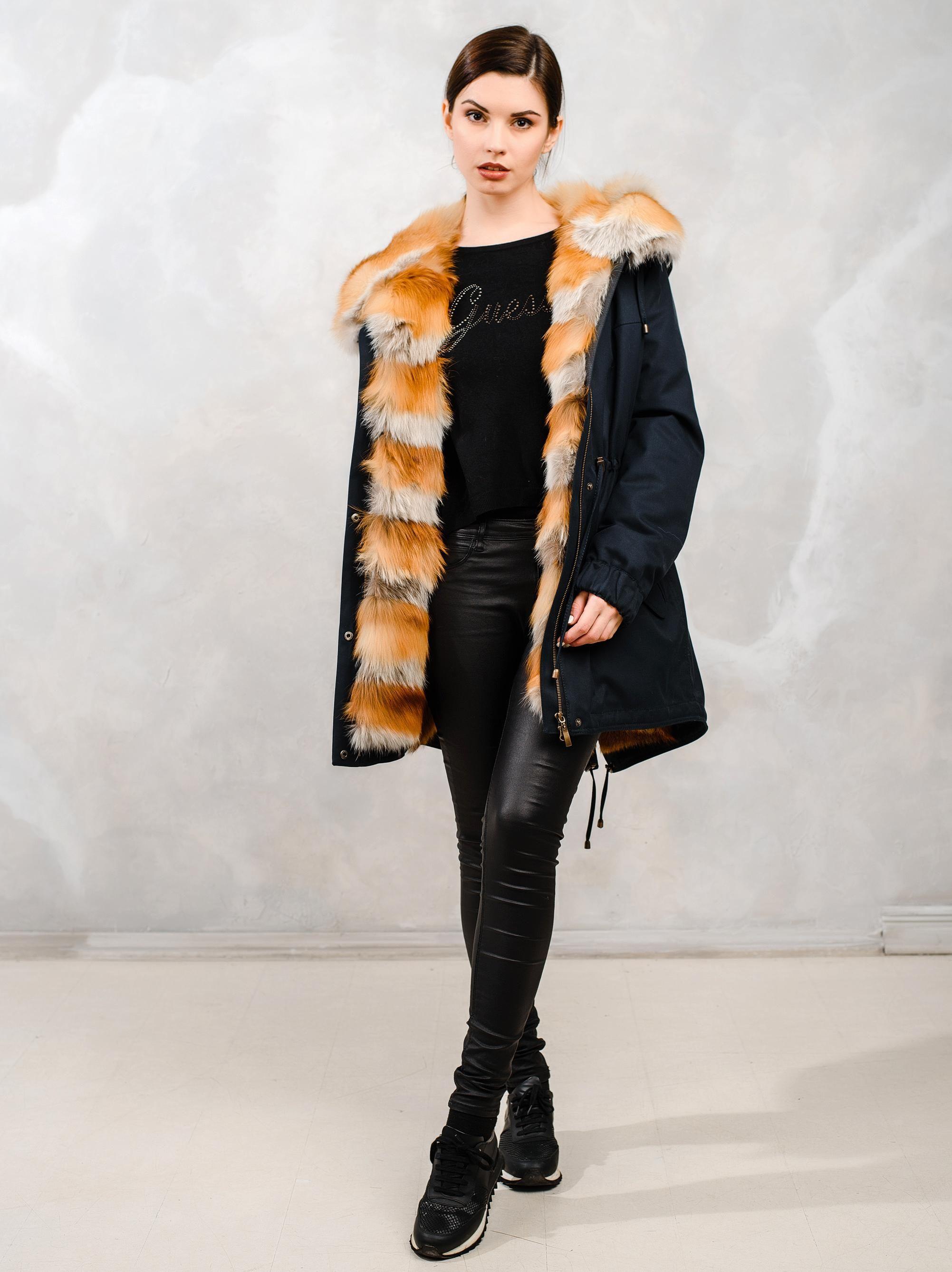 Парка из лисы фото