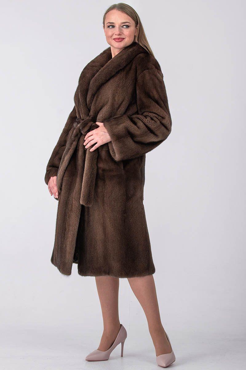 Шуба из норки фото