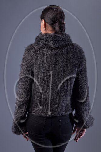 Вязаная куртка из меха норки фото