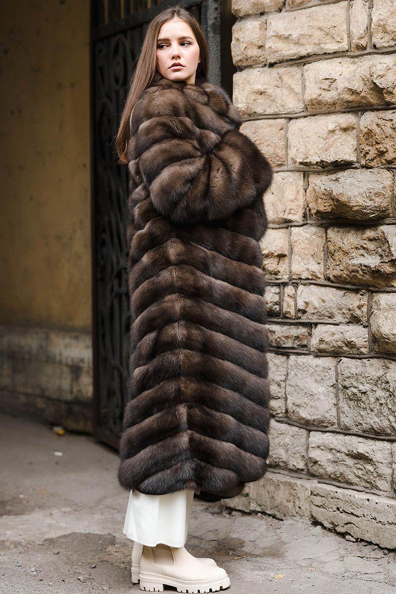 Шуба из меха баргузинского соболя фото