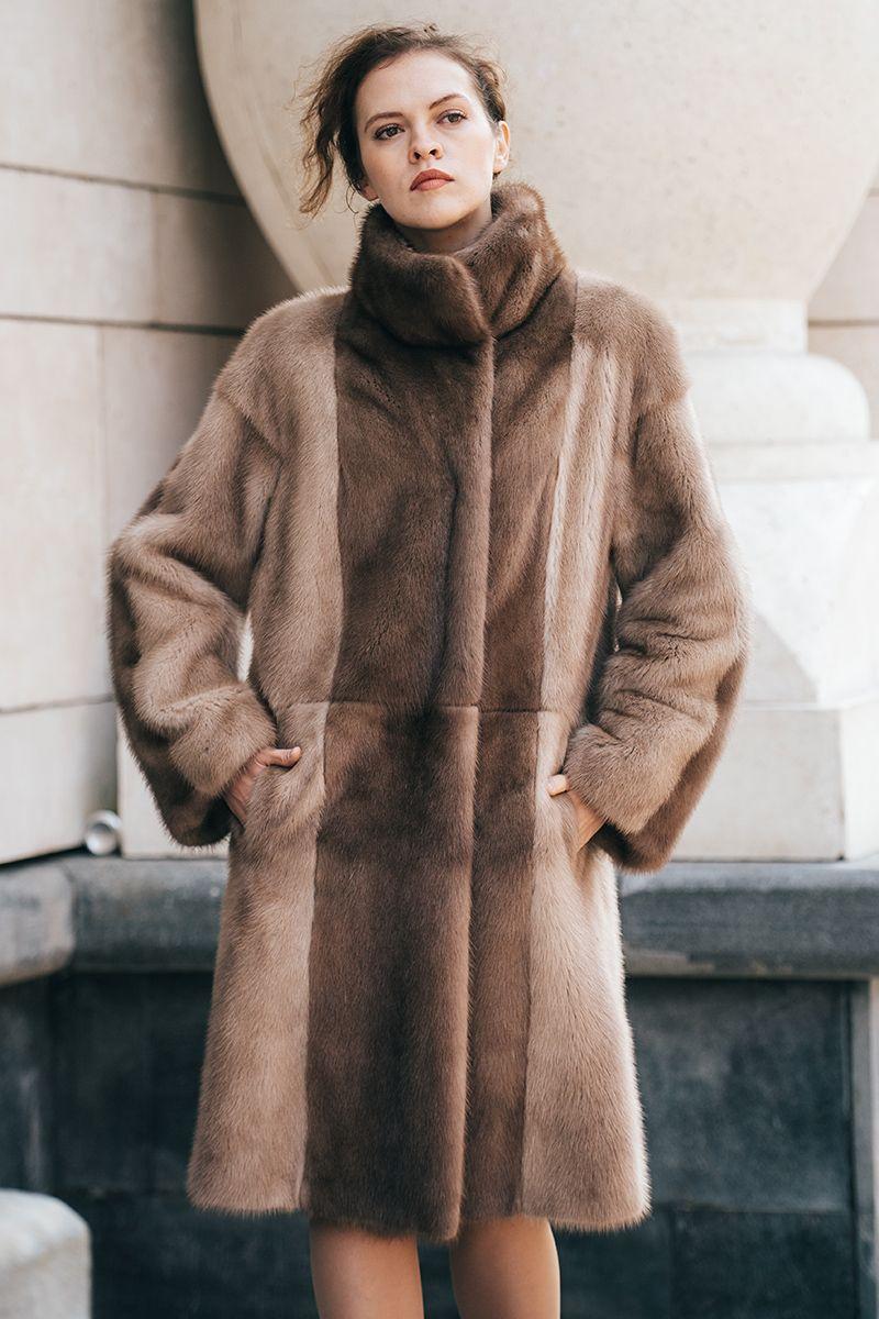 Шуба из норки фото