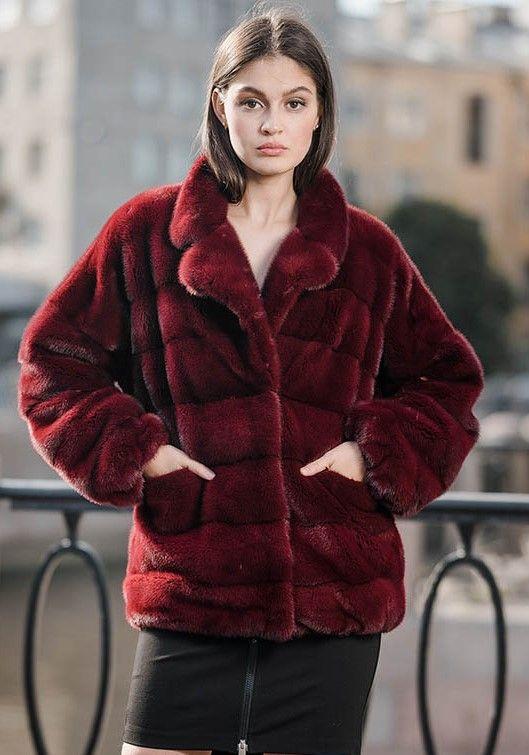 Шуба из норки фото