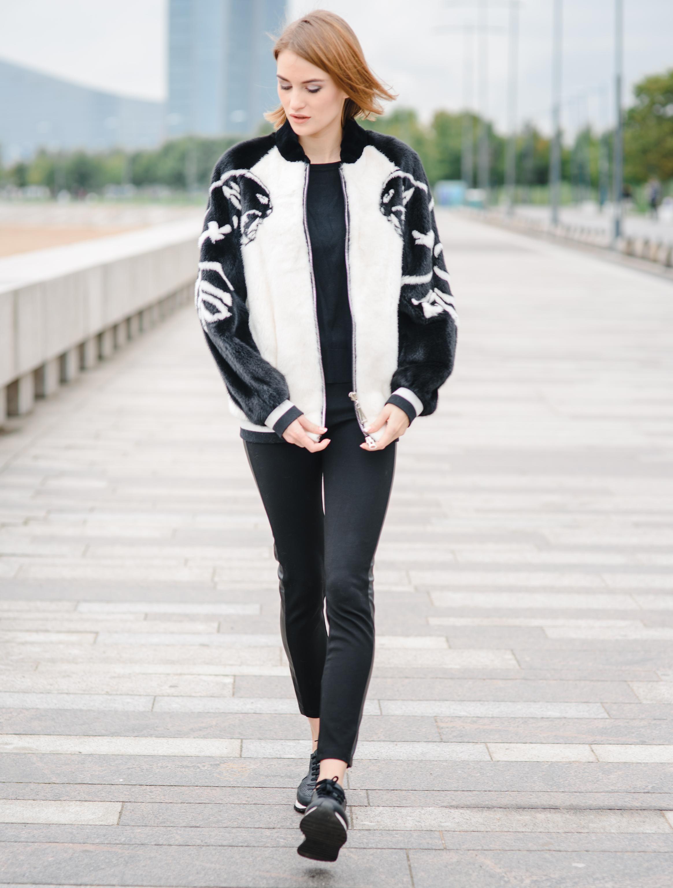 Бомбер из норки фото