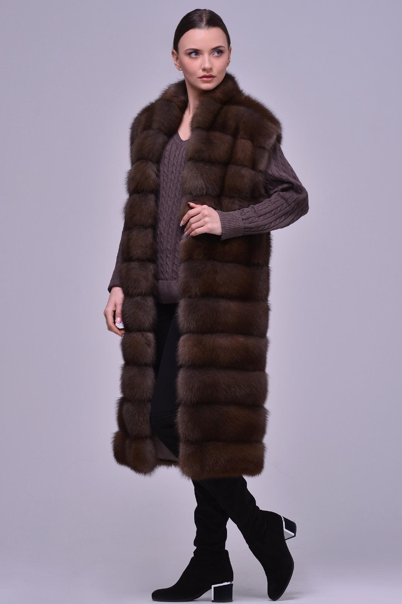 Жилет из меха куницы фото