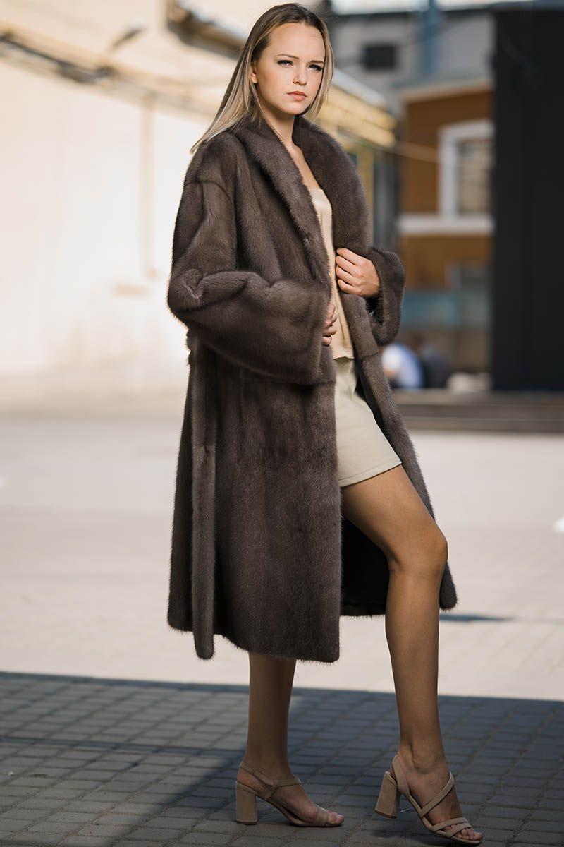 Шуба из норки фото