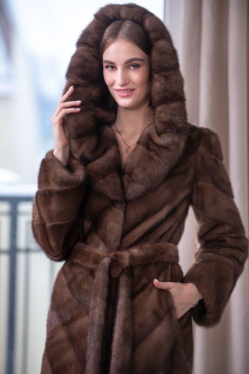 Шуба из норки фото