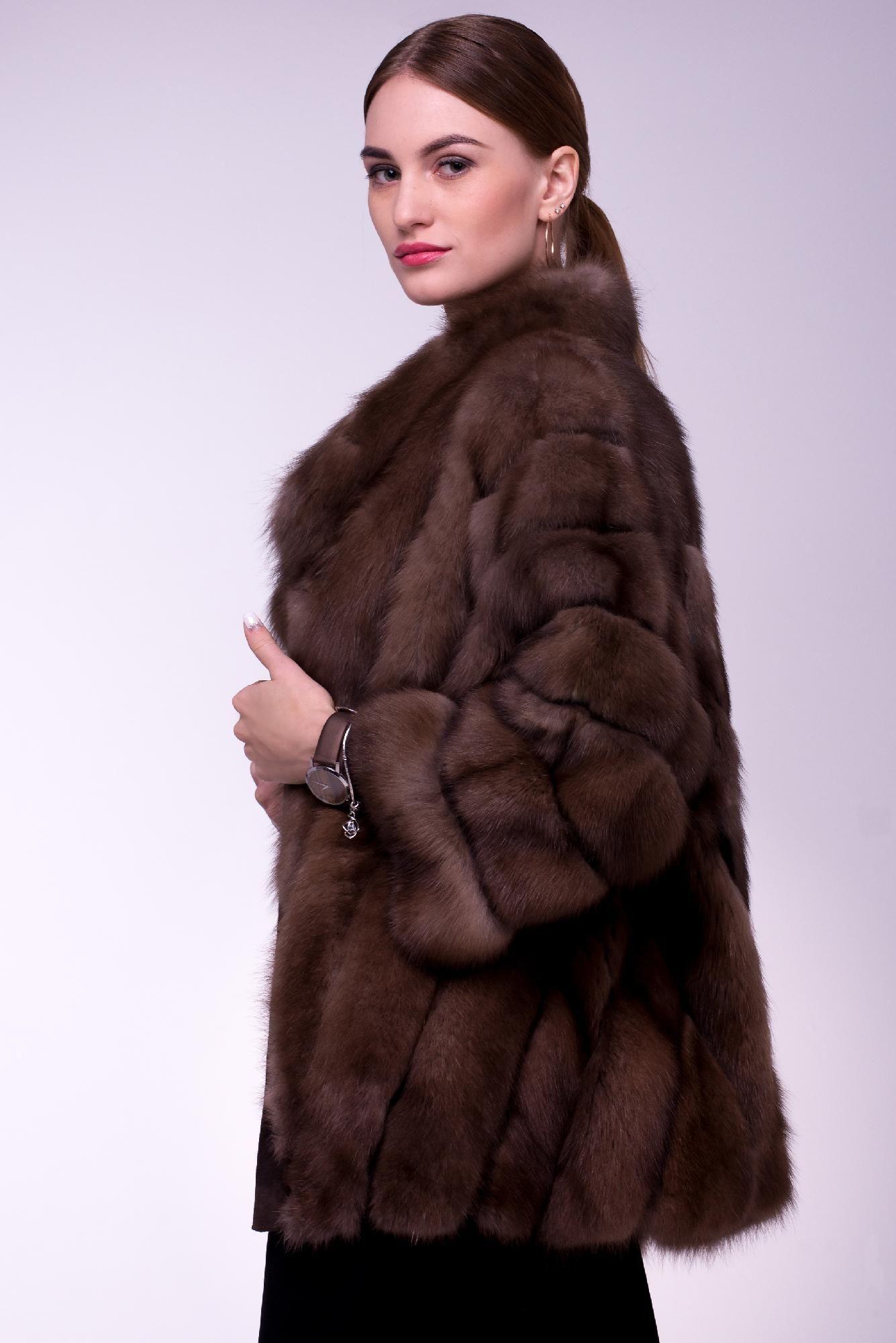 Куртка из куницы с воротником фото