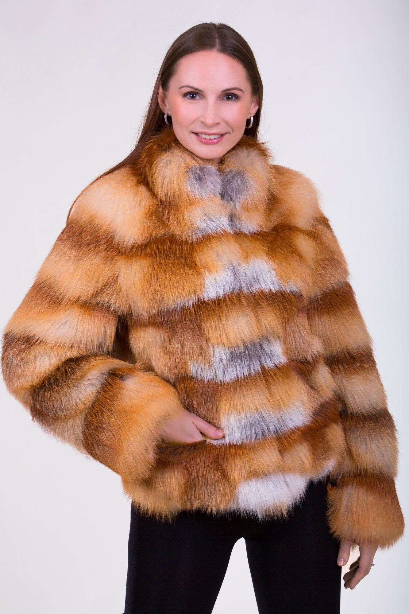 Куртка женская из меха лисы фото