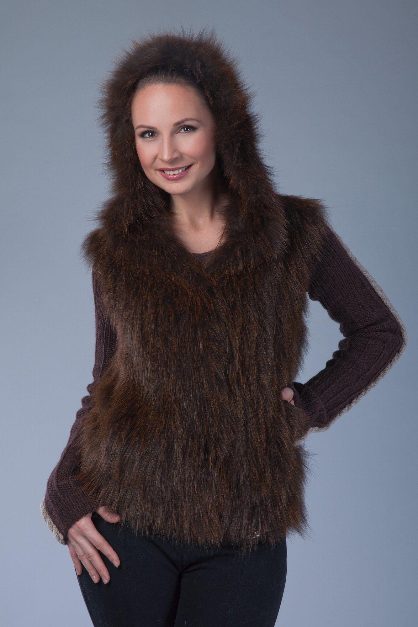 Жилет из лисы фото