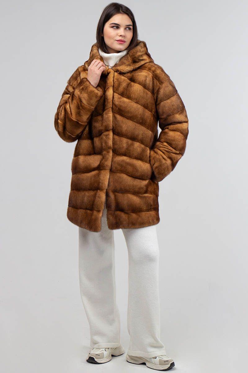 Куртка двусторонняя из норки и плащевой ткани фото