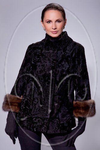 Куртка из каракульчи с отделкой из баргузинского с фото