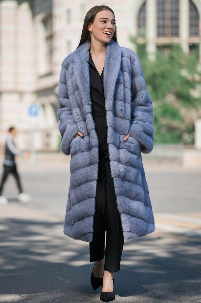 Шуба из норки фото