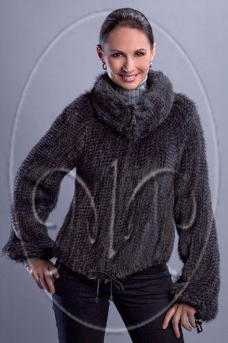 Вязаная куртка из меха норки фото