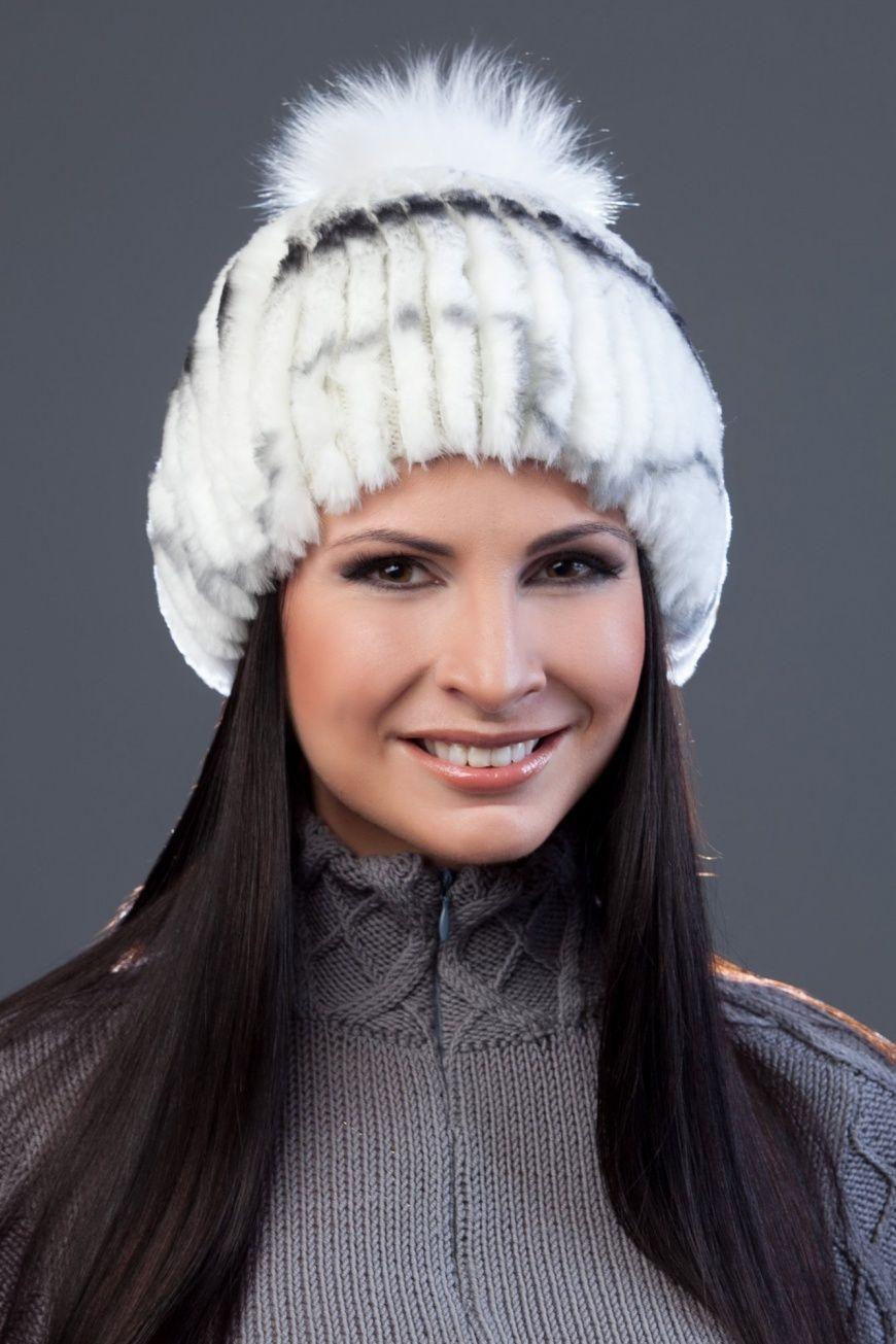 Шапка из меха кролика фото