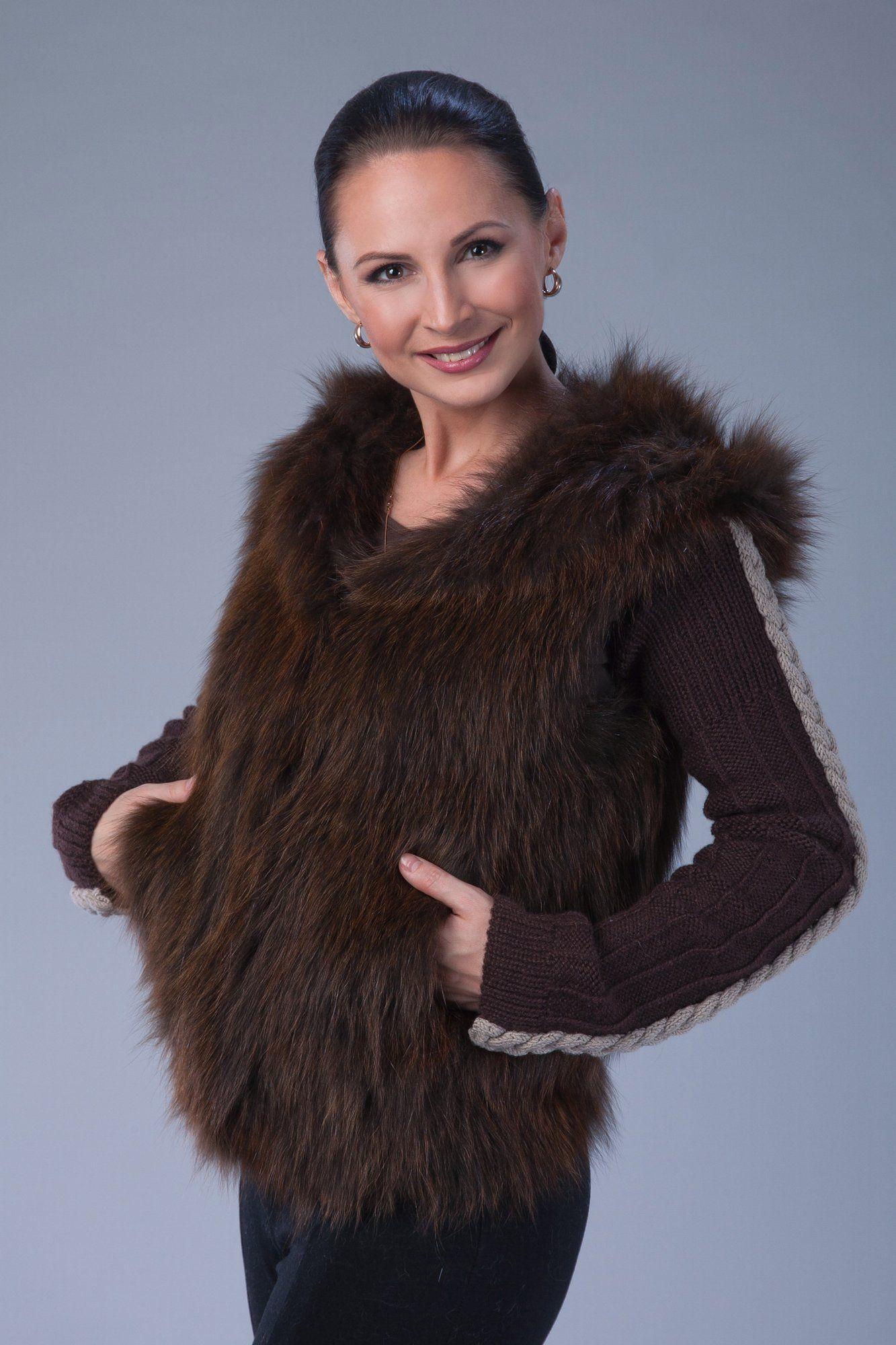 Жилет из лисы фото