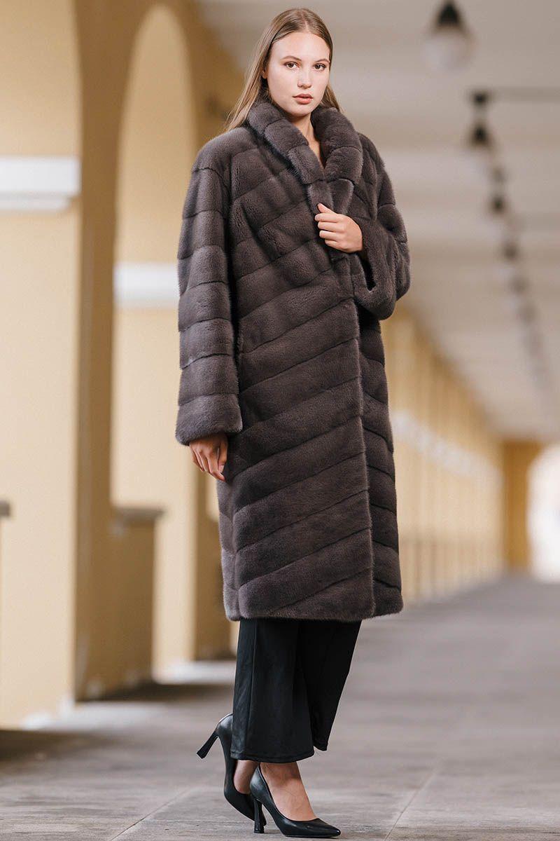 Шуба из норки фото