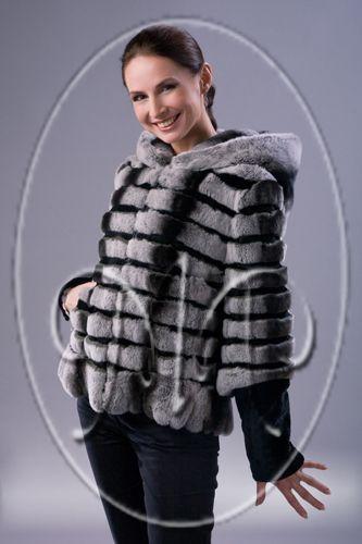 Куртка из шиншиллового кролика фото