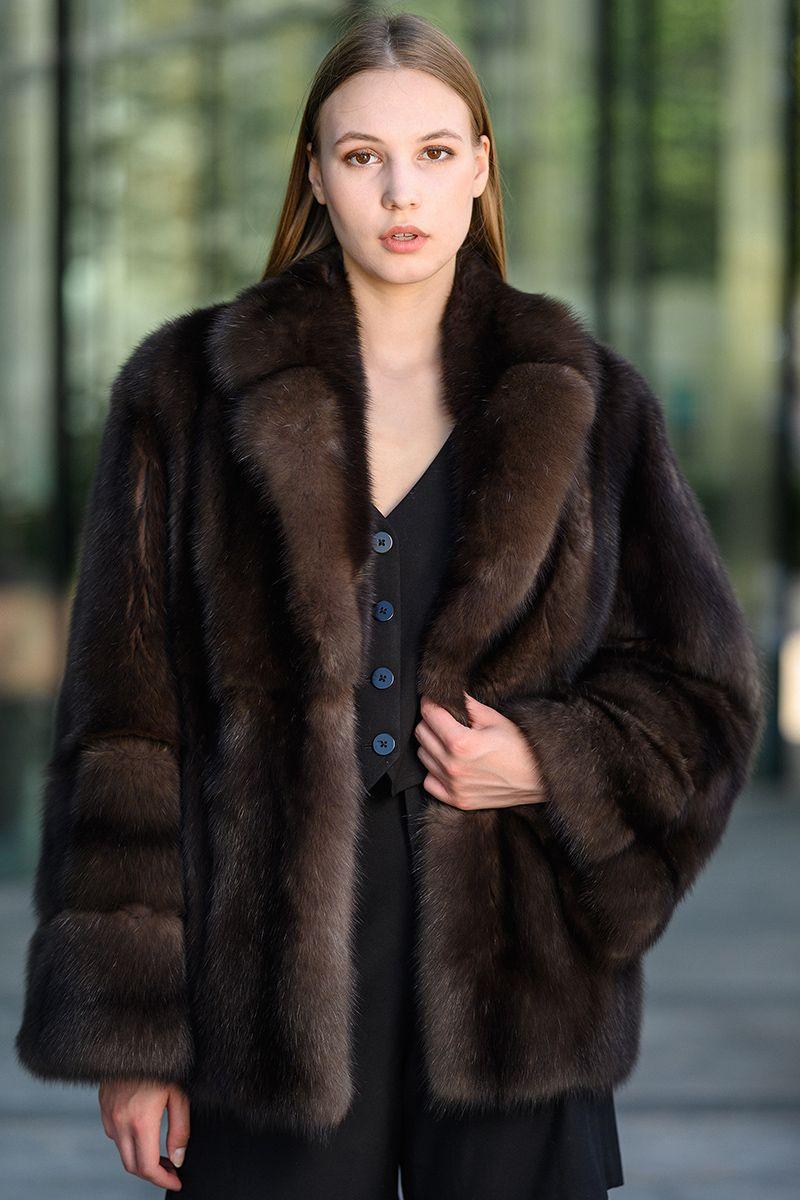 Короткая шуба из соболя фото