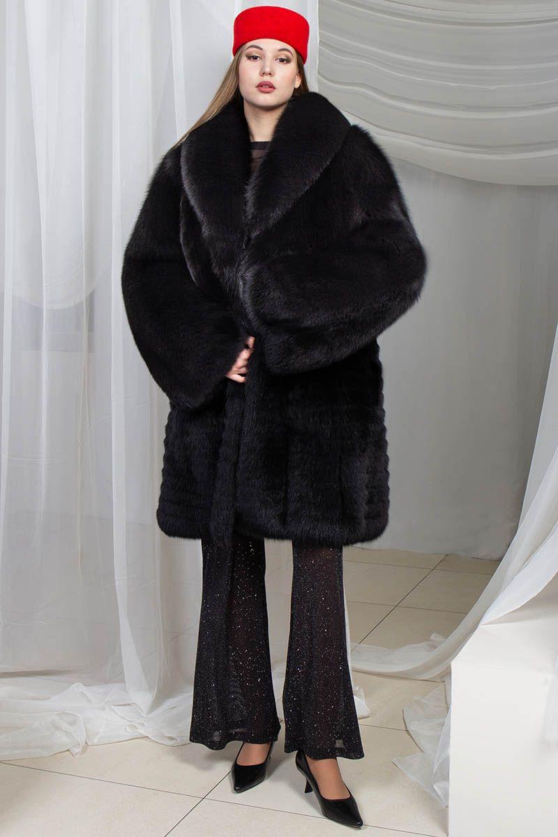 Шуба из песца фото