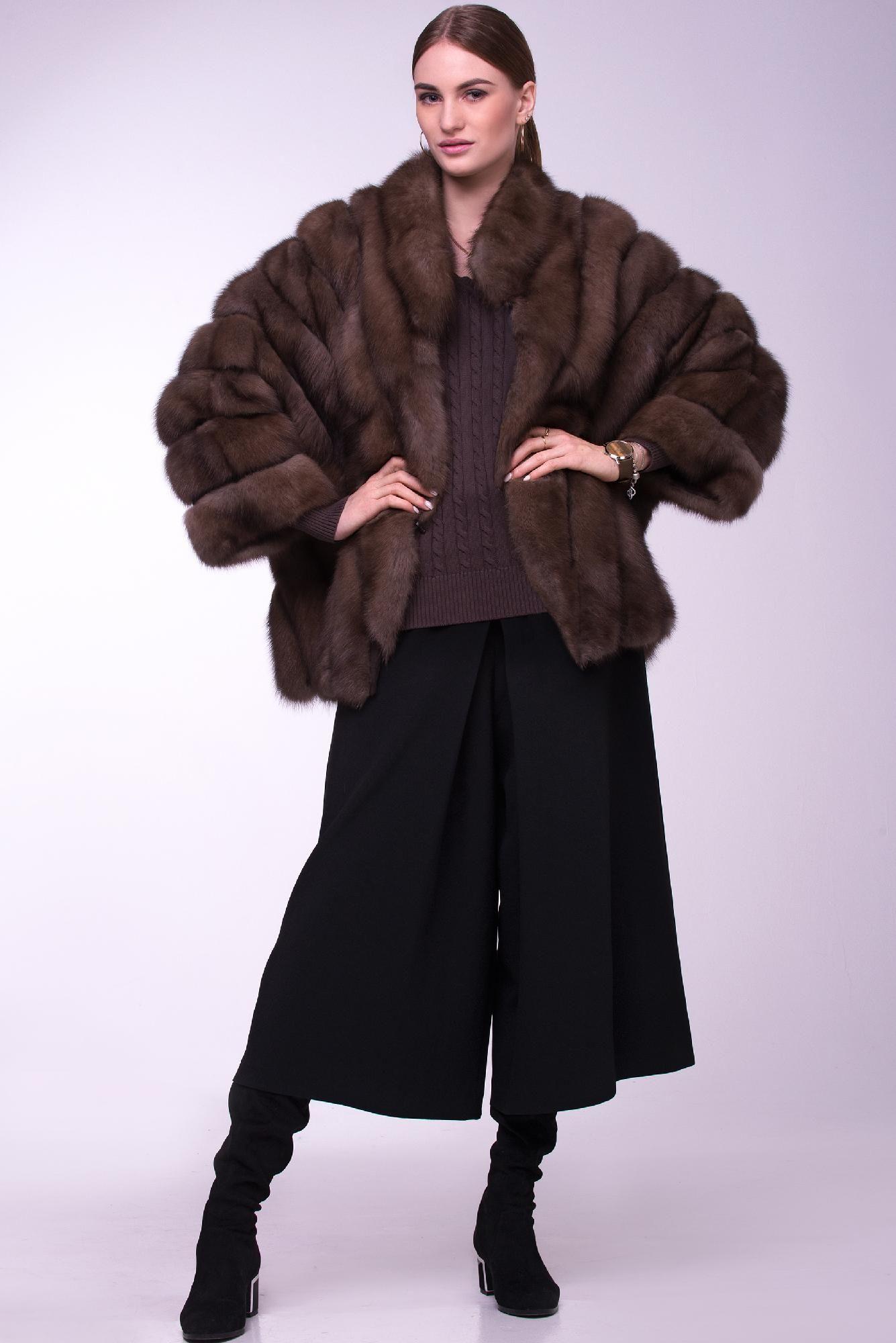 Куртка из куницы с воротником фото