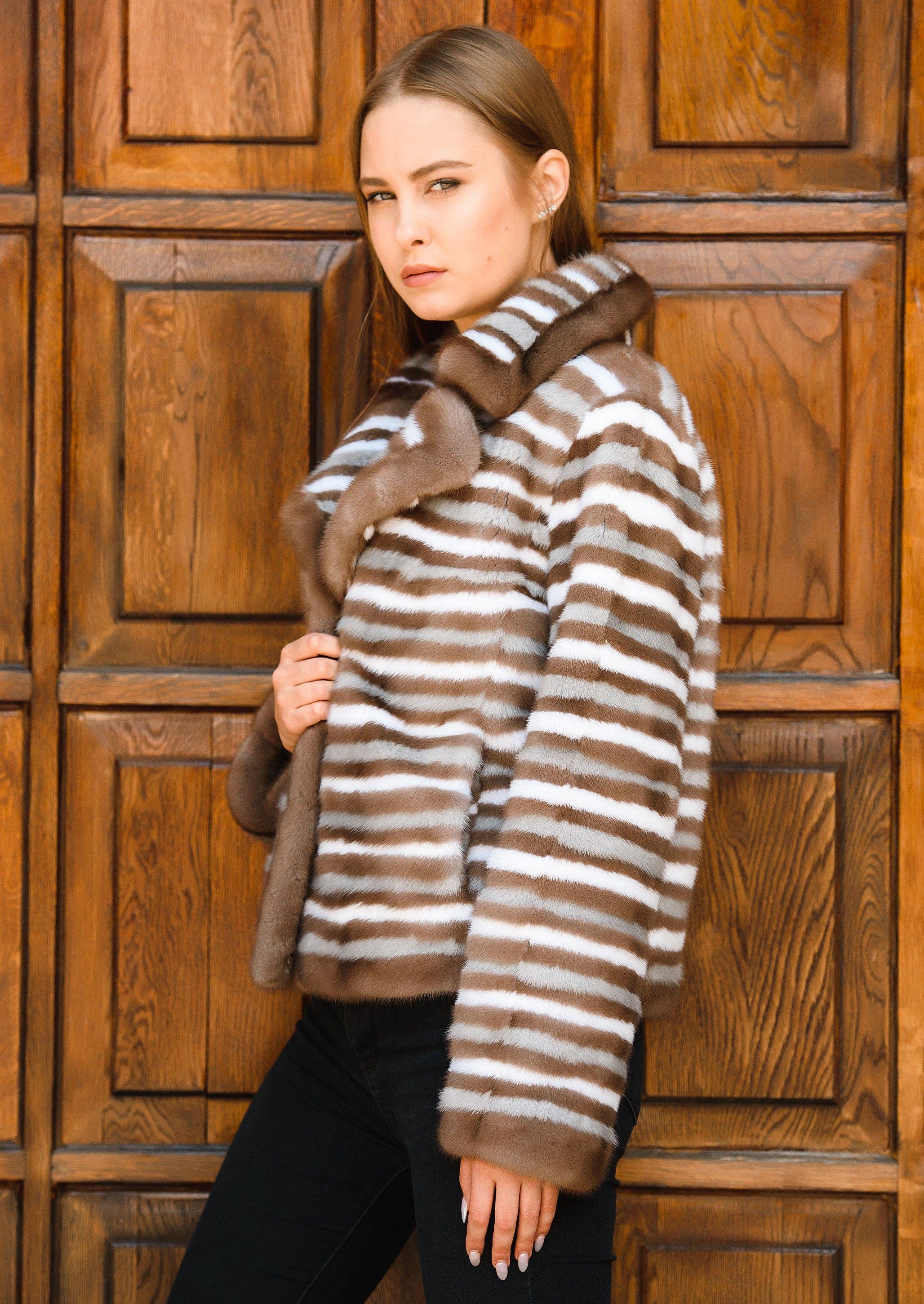 Куртка из меха норки фото