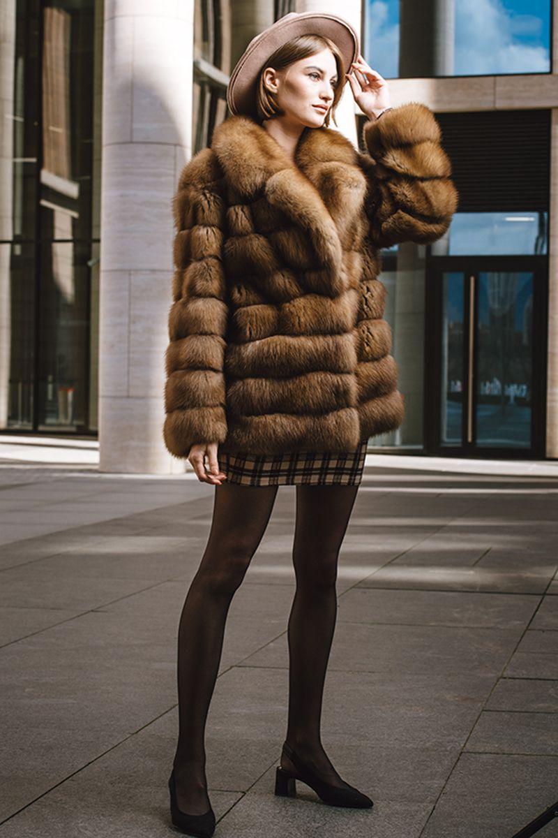 Куртка из меха куницы фото