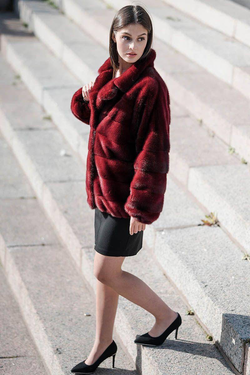 Шуба из норки фото