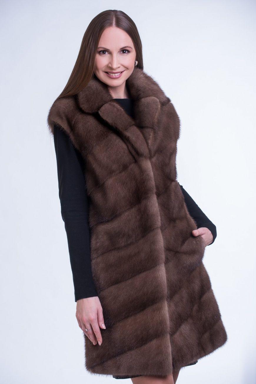 Жилет из норки фото