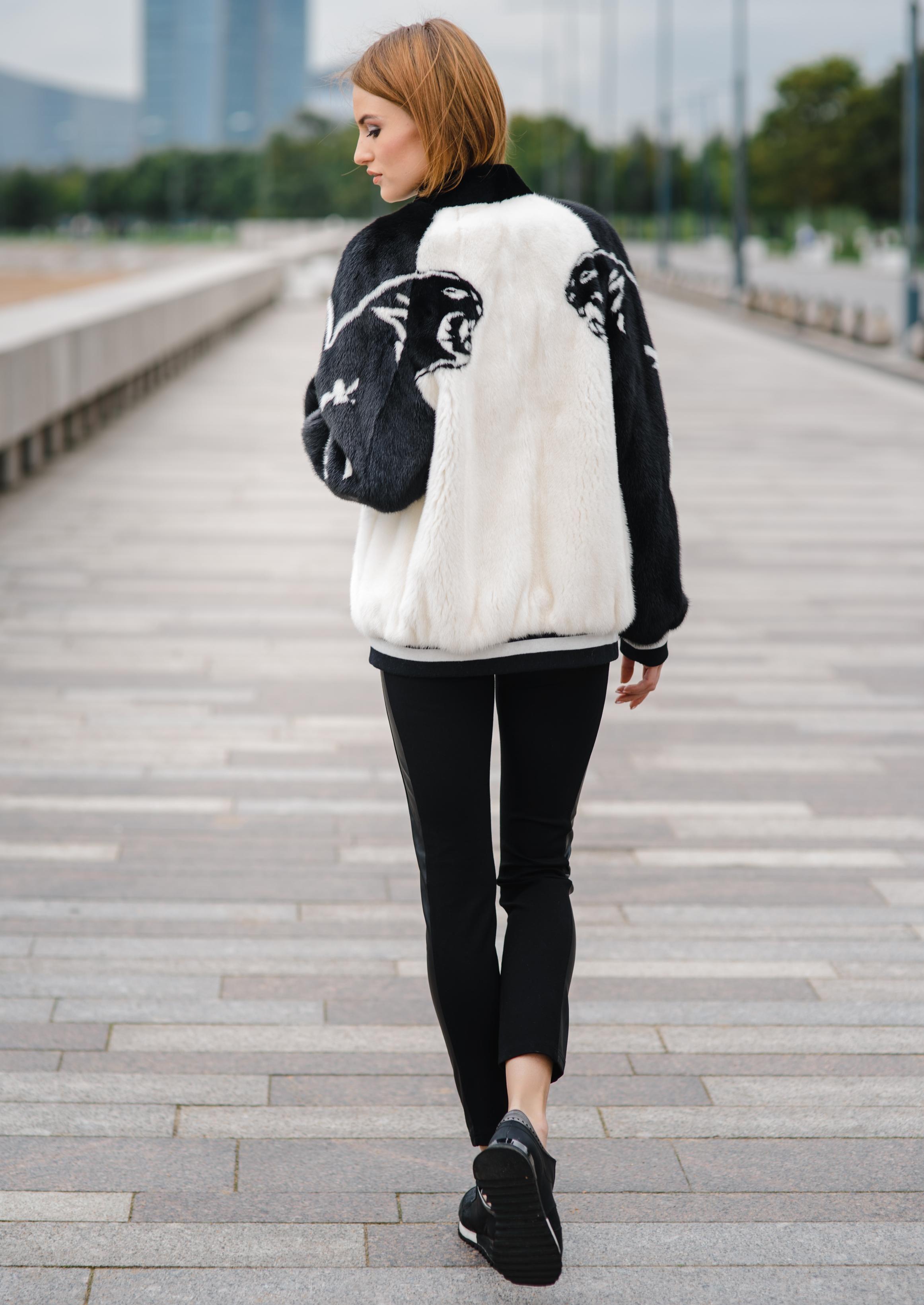 Бомбер из норки фото