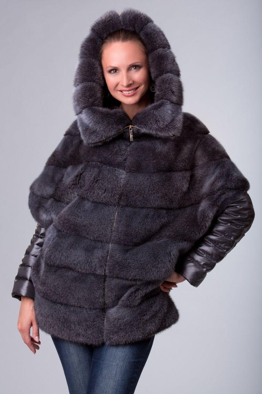 Шуба из норки фото